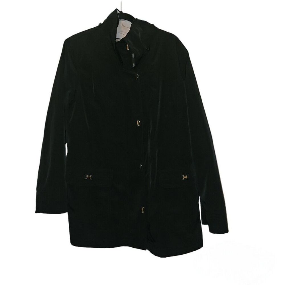 fleet street womens Black coat XL / Jacket Beige Interior. Great Condition